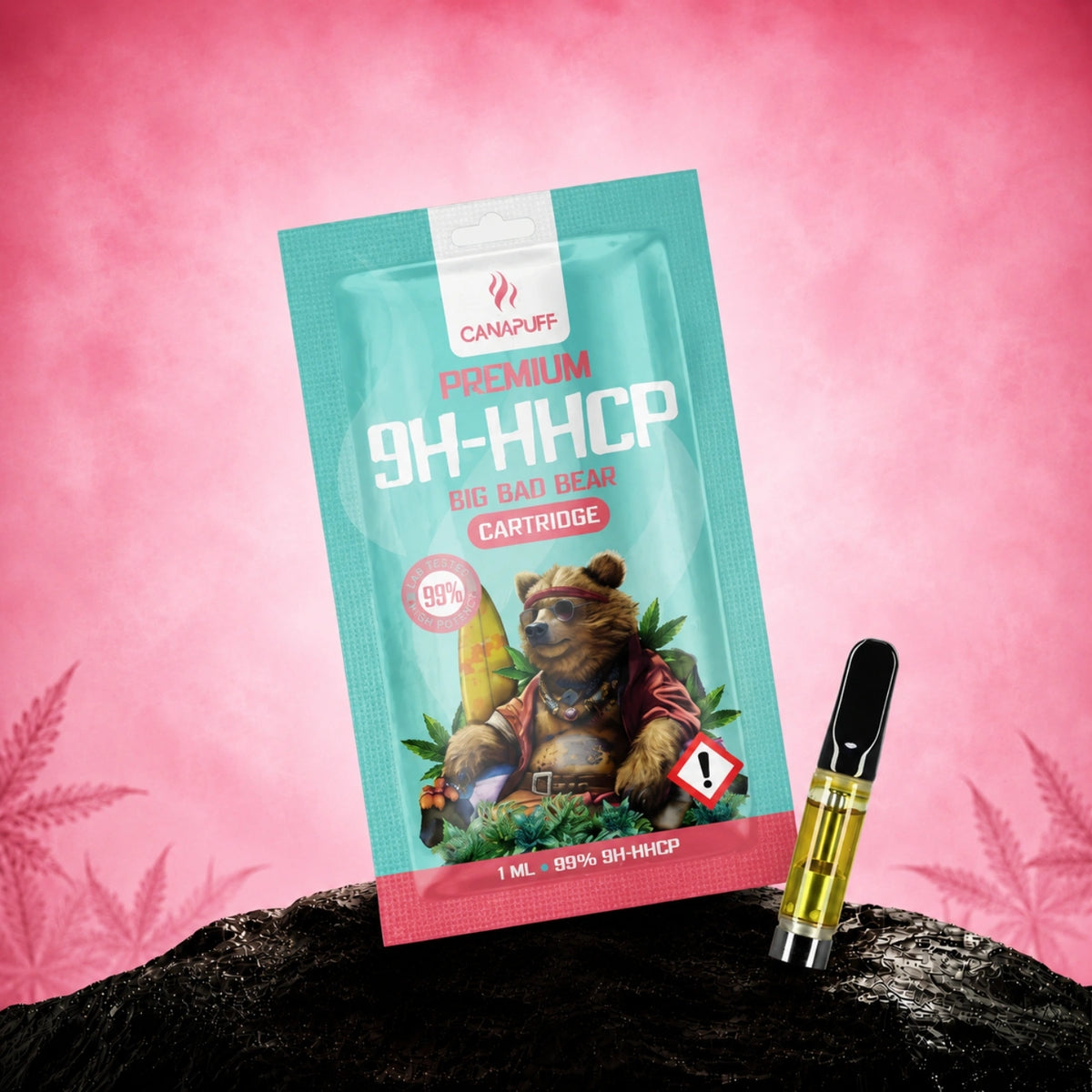 Canapuff 9H-HHCP Big Bad Bear Cartridge, 1 ml, 99% sterkte