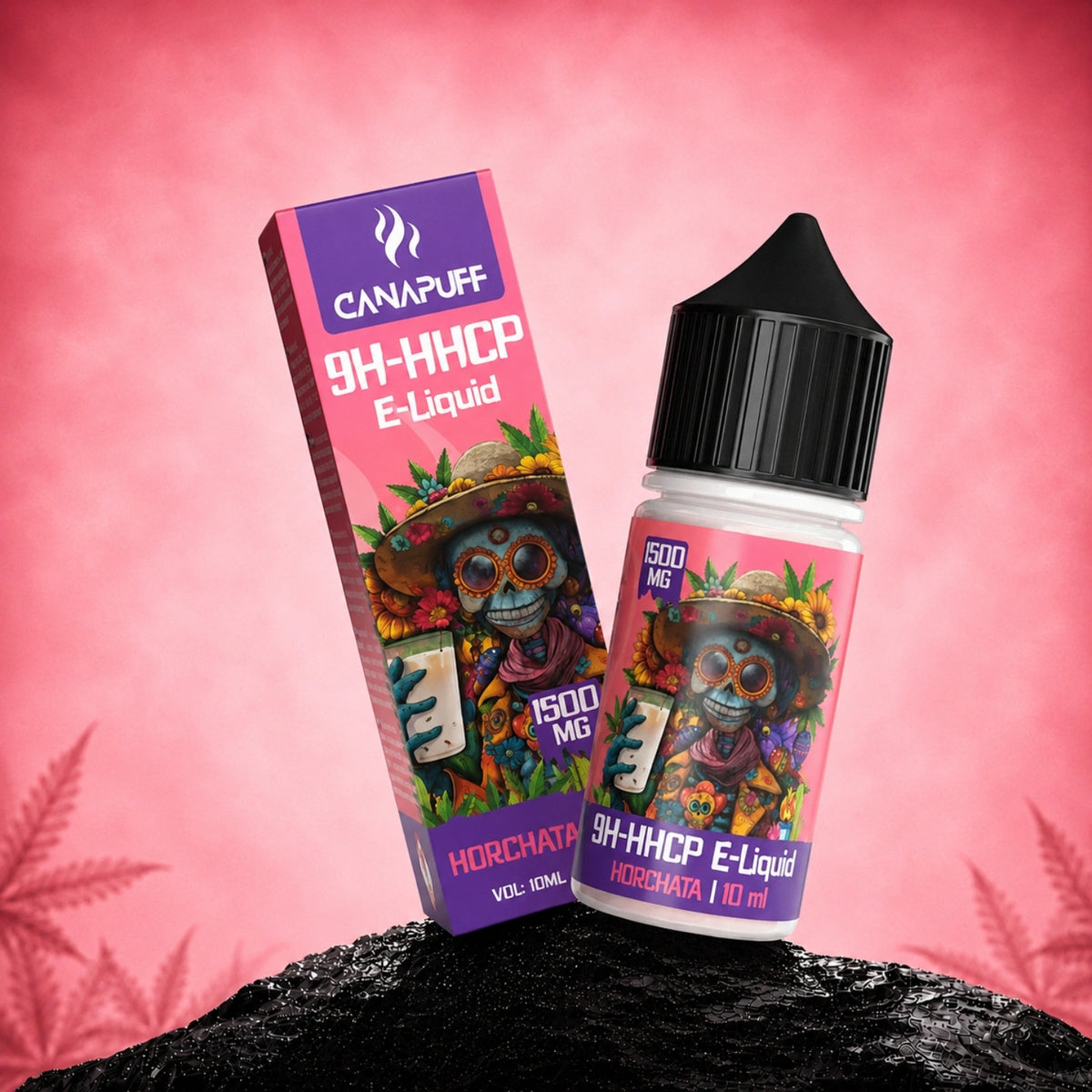 Canapuff 9H-HHCP E-Liquid Horchata 1500mg, 10ml flesje met doosverpakking