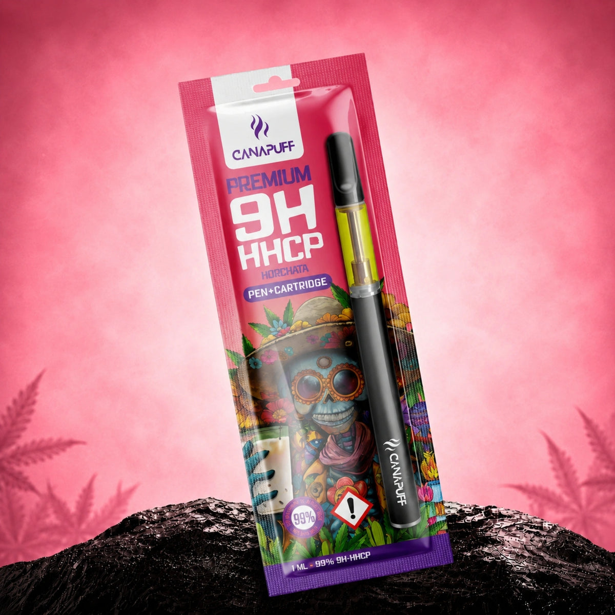 Canapuff 9H-HHCP Horchata 99% pen en cartridge, 1 ml wegwerpvape