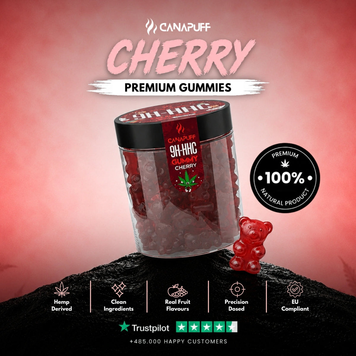9H-HHC Gummies Cherry – gummies, foto 2