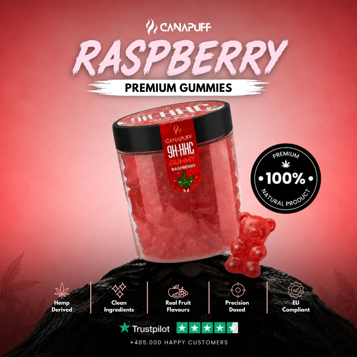 9H-HHC Gummies Raspberry – gummies, foto 2