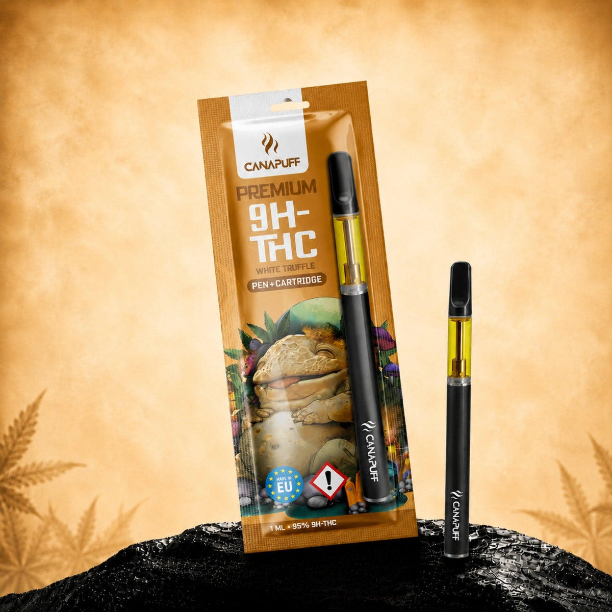 Canapuff 9H-THC White Truffle pen en cartridge, 95% sterkte, 1 ml