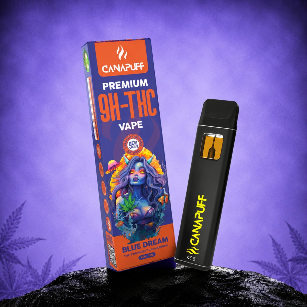 Canapuff 9H-THC Vape Blue Dream 95% 1ml wegwerppen