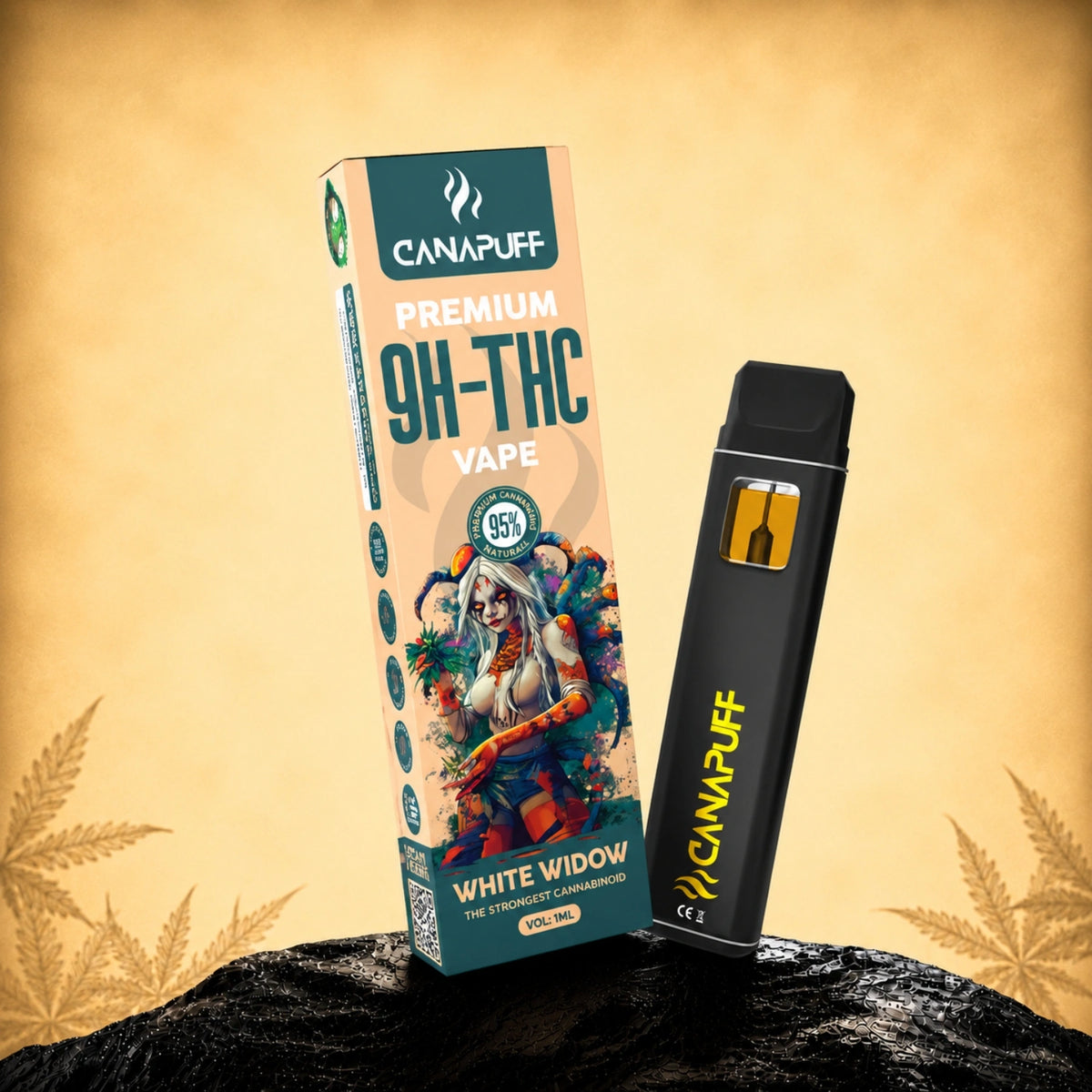 Canapuff 9H-THC vape White Widow 95% 1 ml wegwerppen