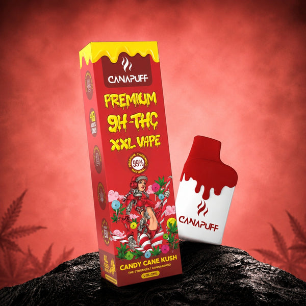 Canapuff 9H-THC XXL Vape Candy Cane Kush 99% 2ml wegwerppen