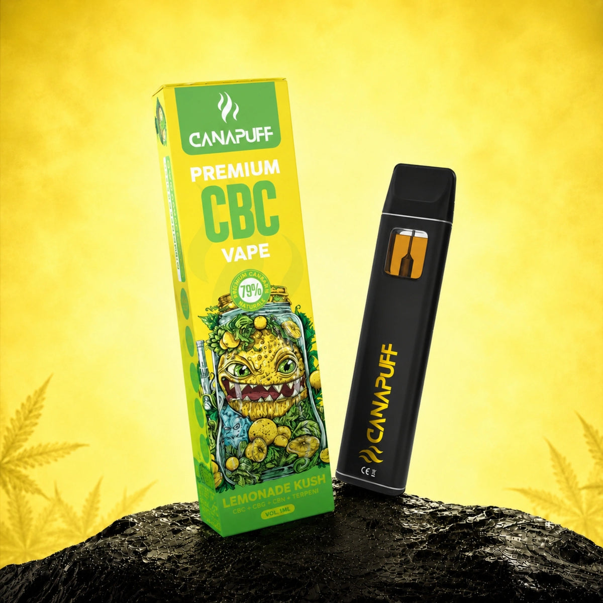 Canapuff CBC Vape Lemonade Kush 79% 1ml wegwerppen