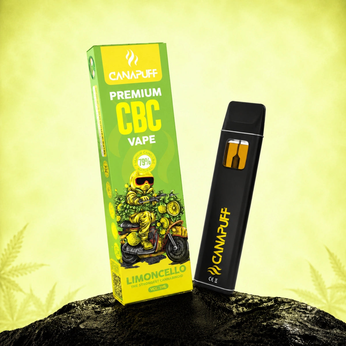 Canapuff CBC Vape Limoncello 79% 1 ml wegwerppen