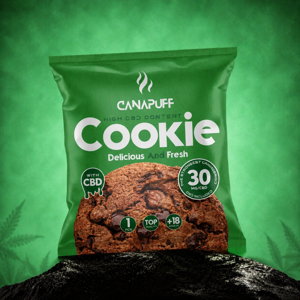 Canapuff CBD Cookie, 30 mg CBD, 1 stuk