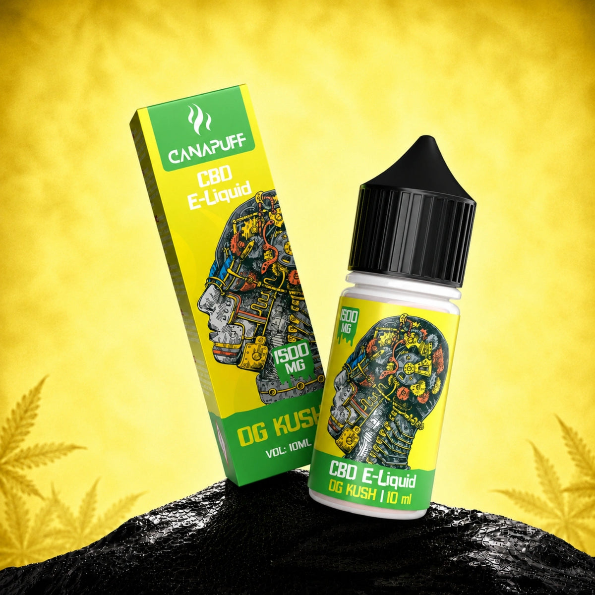 Canapuff CBD E-Liquid OG Kush 1500 mg, 10 ml vape-flesje