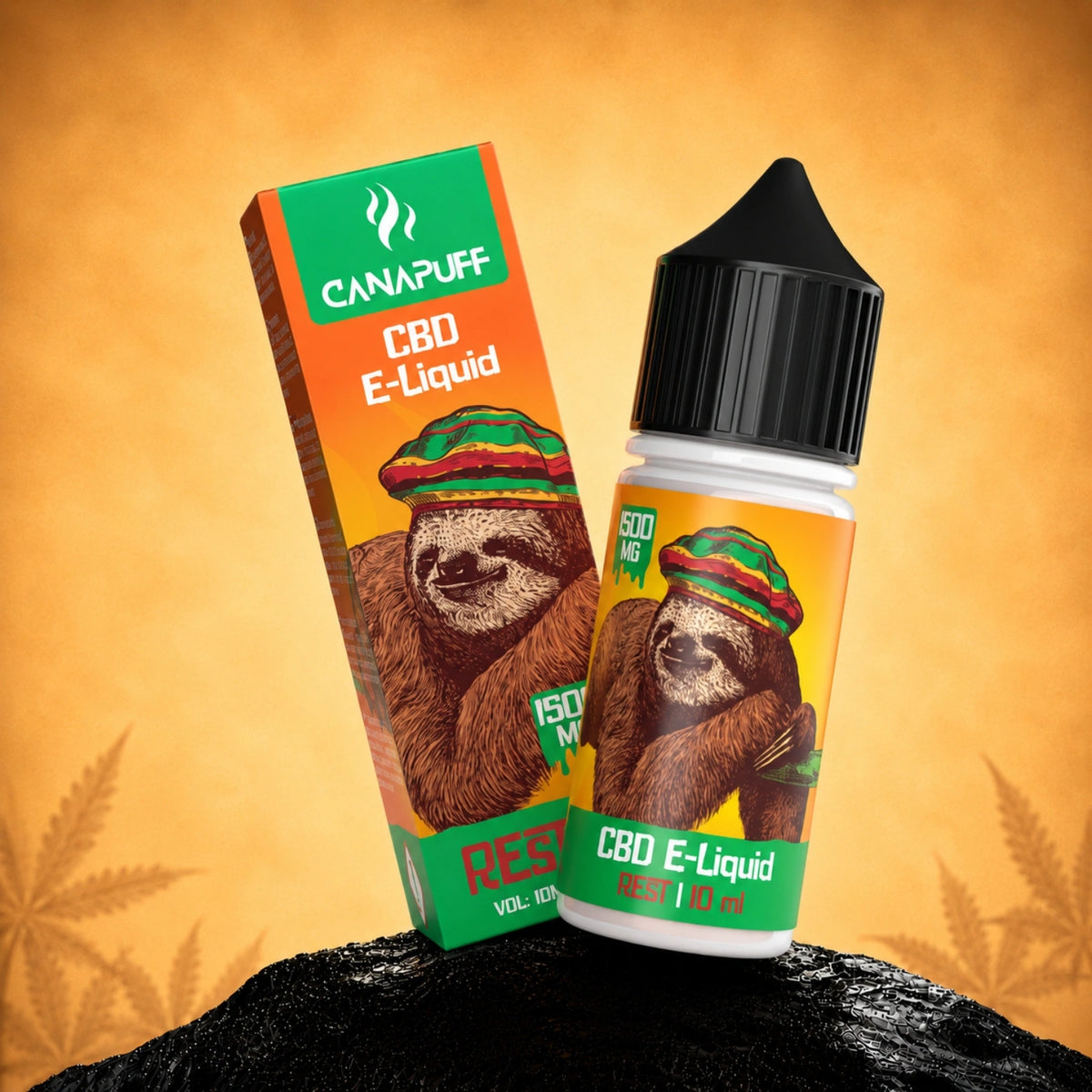 Canapuff CBD E-Liquid Rest 1500 mg, 10 ml vape-flesje