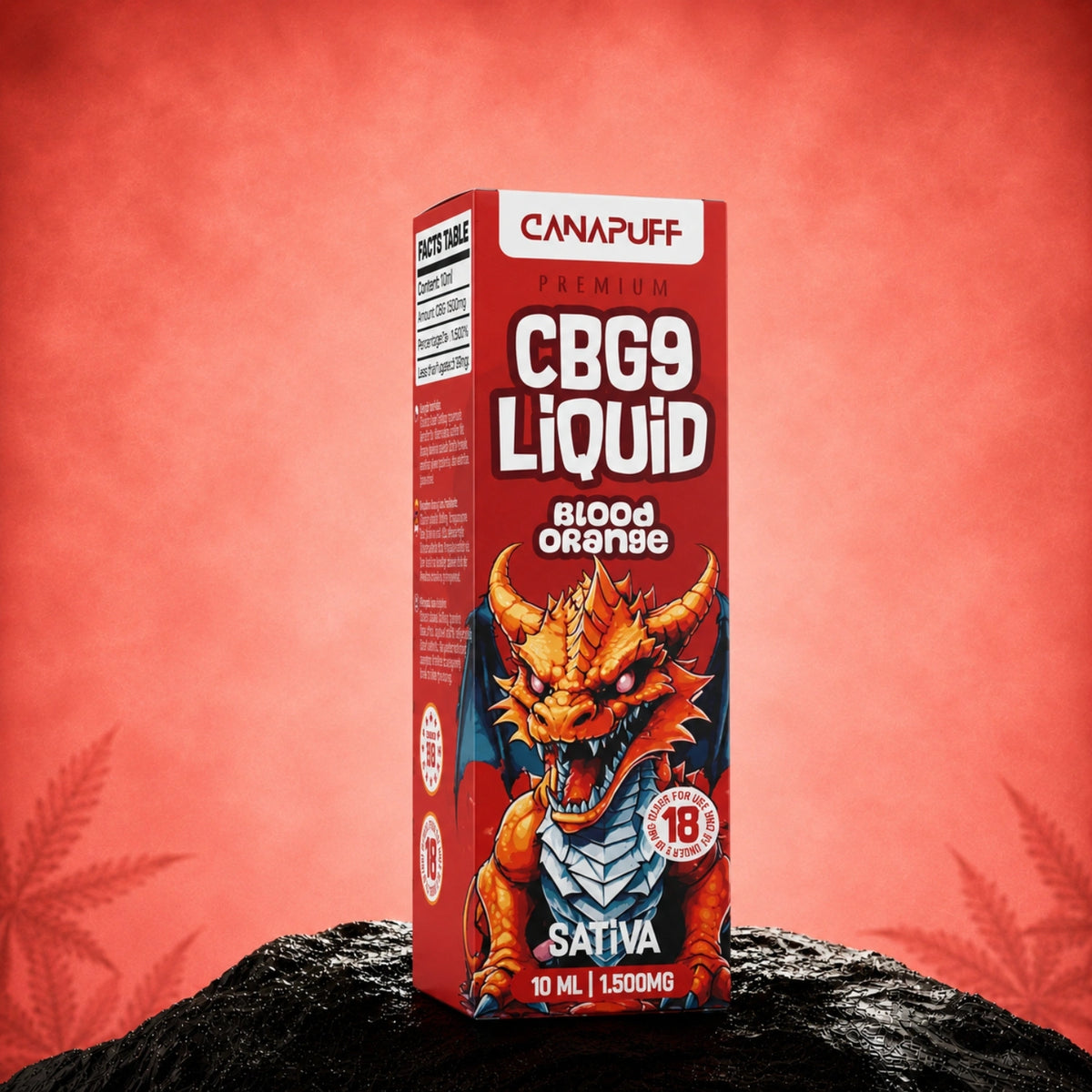 Canapuff CBG9 Liquid Blood Orange 1500mg 10ml flesje