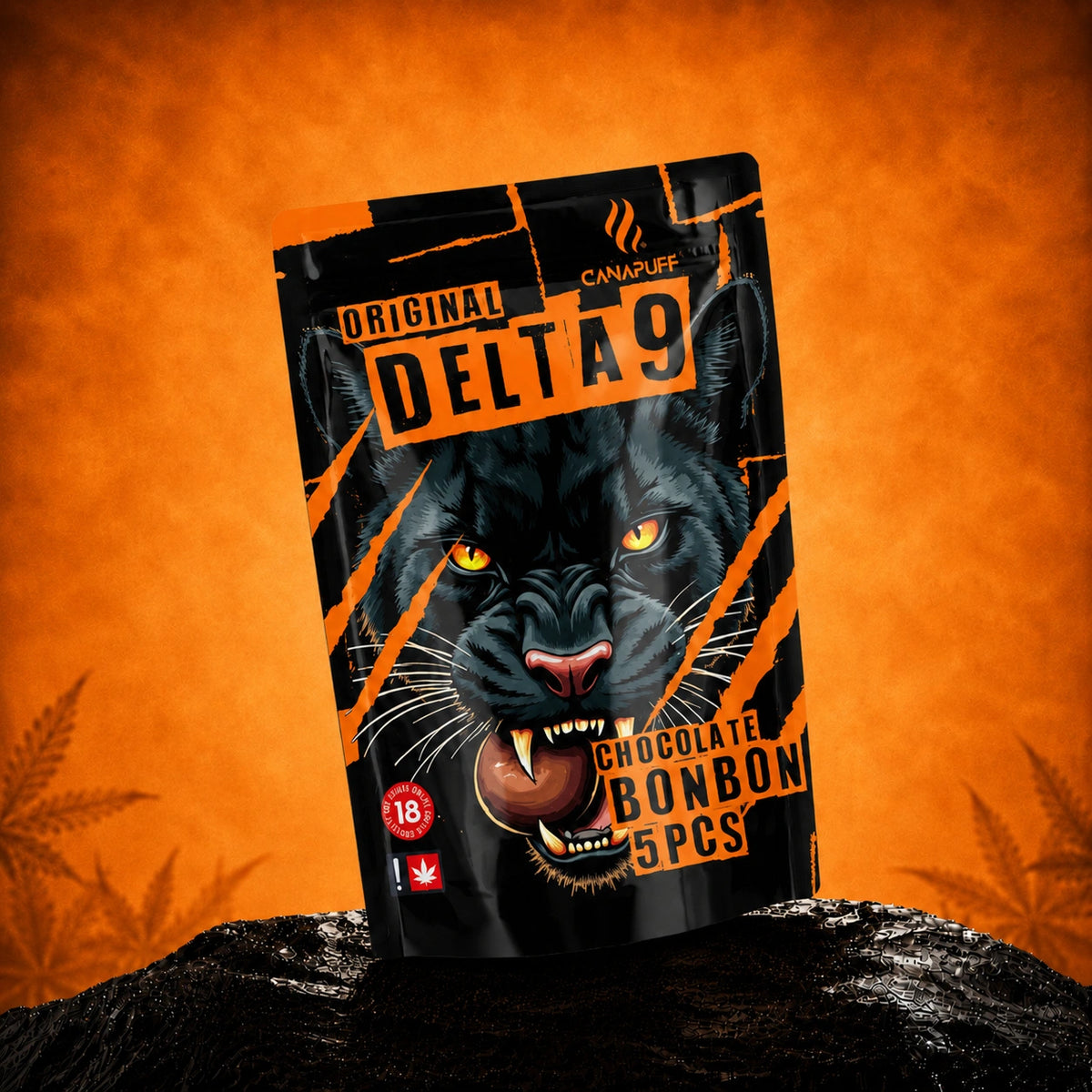 Canapuff Original Delta-9 Chocolate Bonbon, 5 stuks