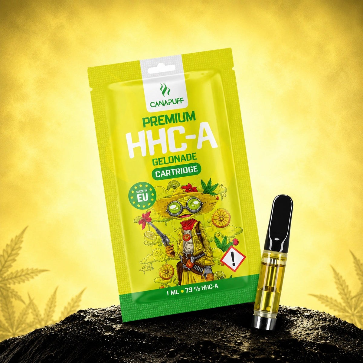 Canapuff HHC-A Gelonade cartridge, 1 ml, 79% sterkte