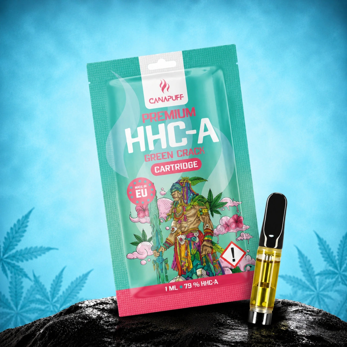 Canapuff HHC-A Green Crack cartridge, 1 ml, 79% sterkte