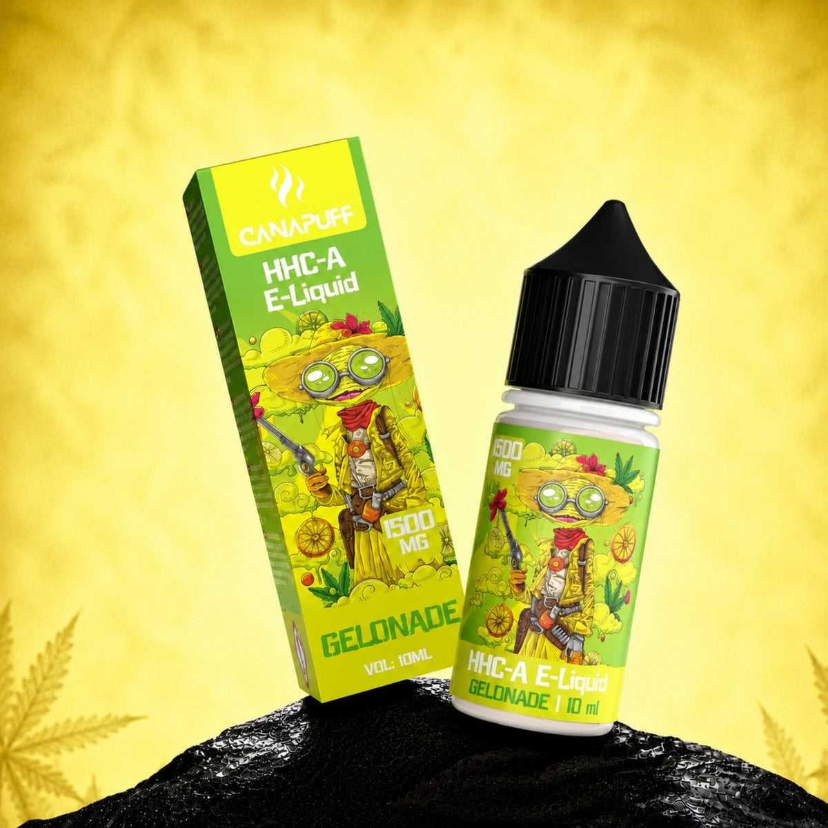 Canapuff HHC-A E-Liquid Gelonade 1.500mg, 10ml flesje met doosverpakking