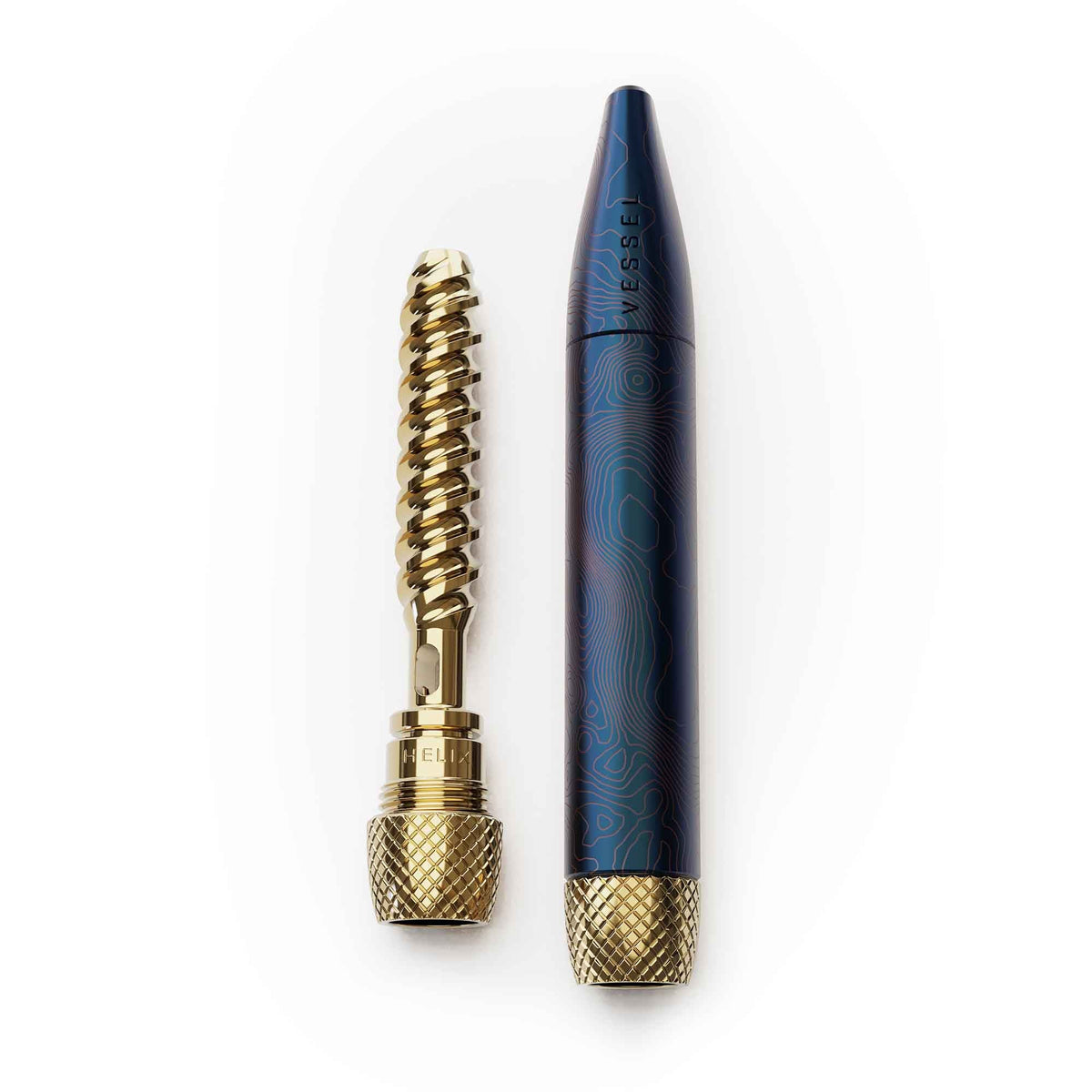 Vessel Pen in blauw met Helix mondstuk