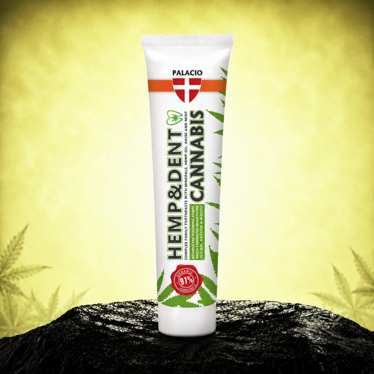 Hennep tandpasta HEMP & DENT, 75ml - Palacio – tandpastatube