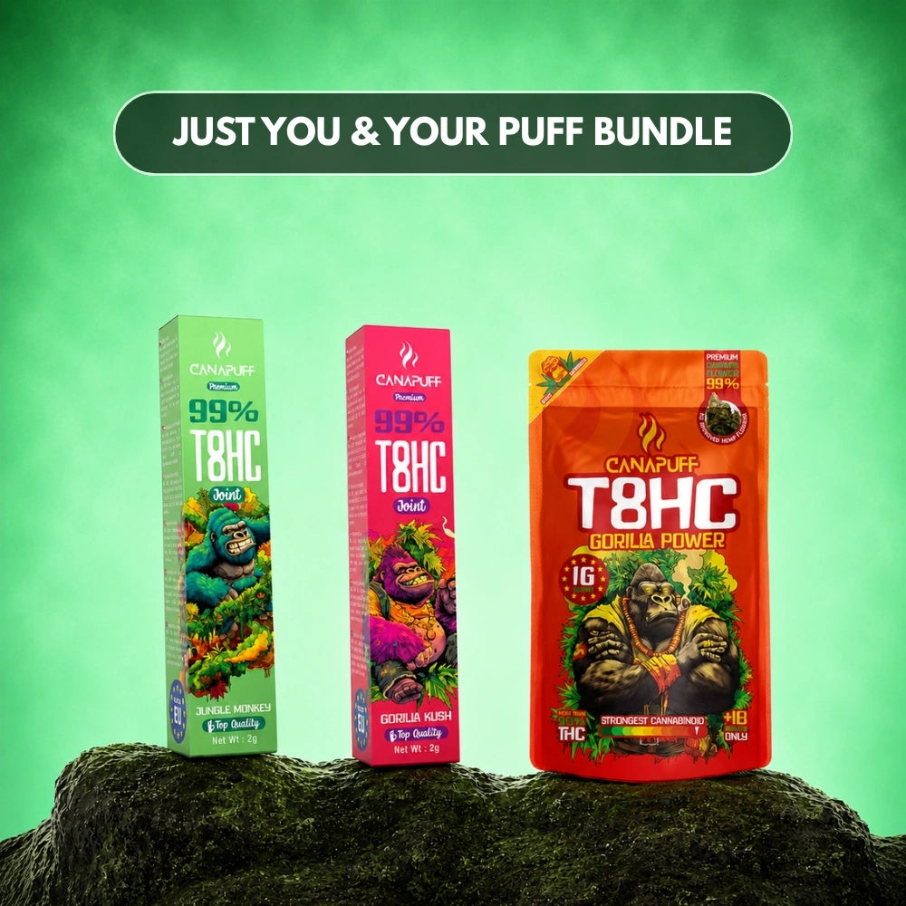 Canapuff Just You and Your Puff Bundle met joints en bloemen