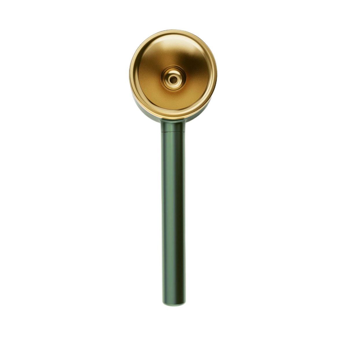 Canapuff Vessel Pipe in Emerald met goudkleurige kop en groene steel