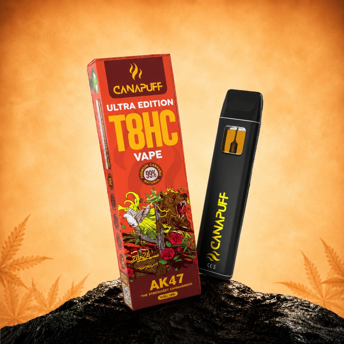 Canapuff T8HC Vape AK47 Ultra Edition 99% 1ml wegwerppen