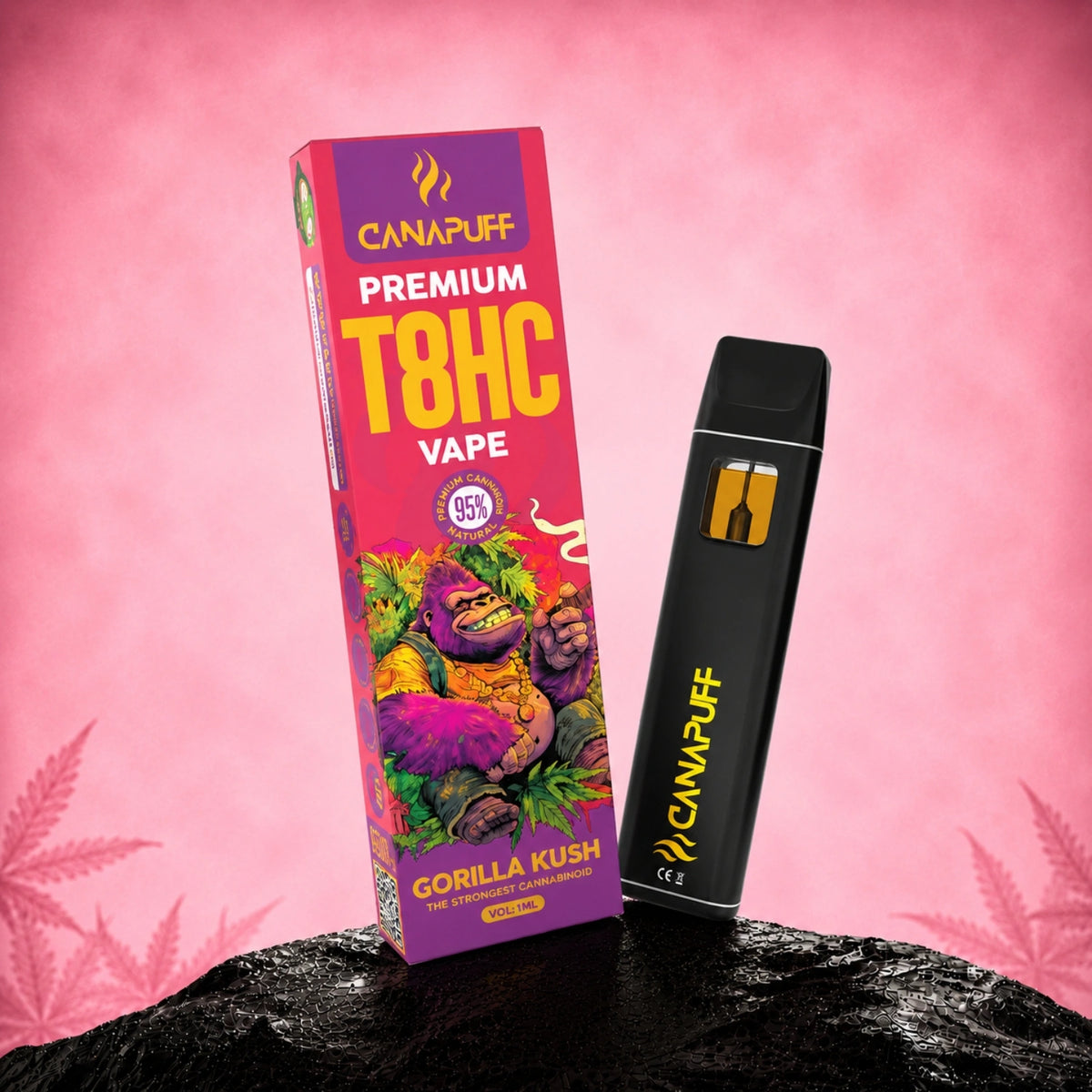 Canapuff T8HC Vape Gorilla Kush 95% 1ml wegwerppen