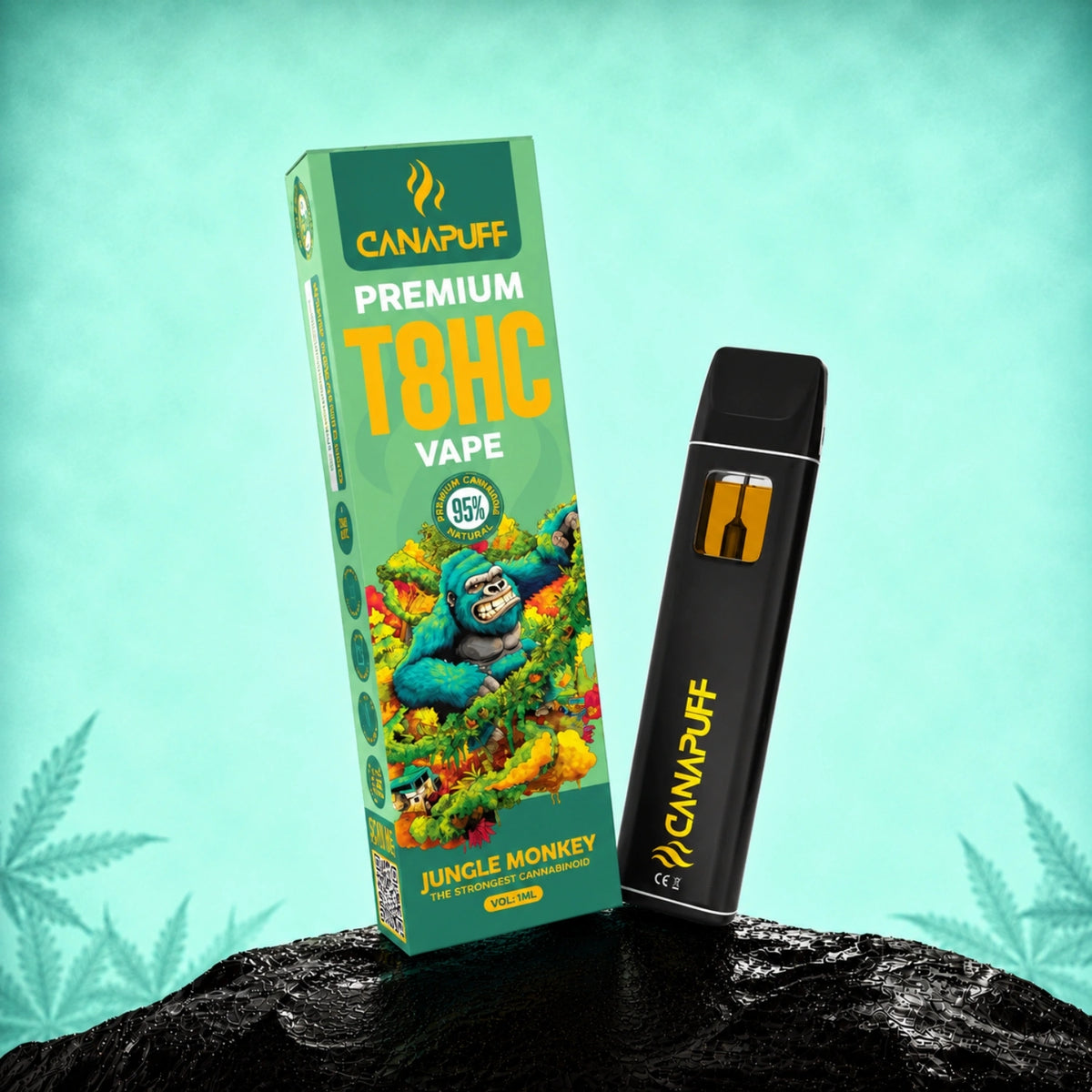Canapuff T8HC Vape Jungle Monkey 95% 1ml wegwerppen