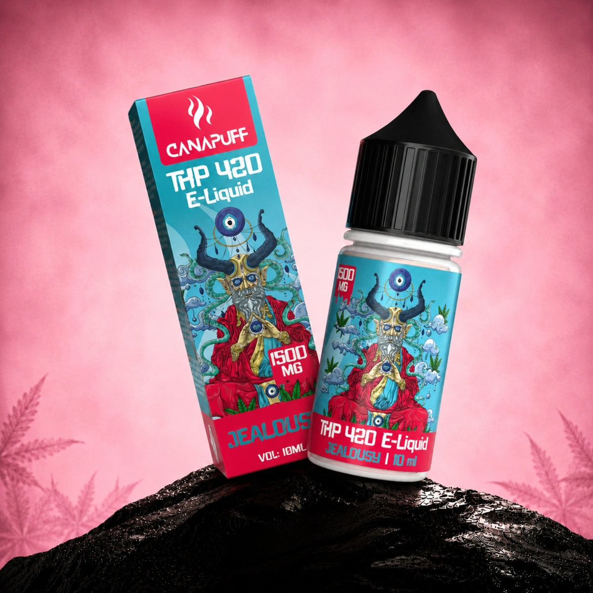 Canapuff THP 420 E-Liquid Jealousy 1500 mg, 10 ml vape-flesje