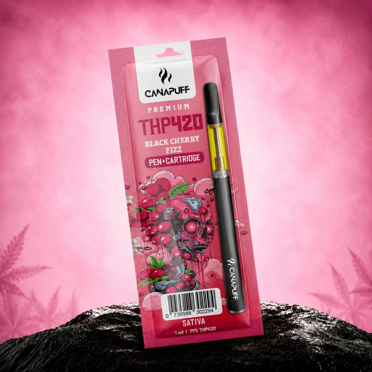 Canapuff THP420 Black Cherry Fizz pen en cartridge, 79%, 1 ml