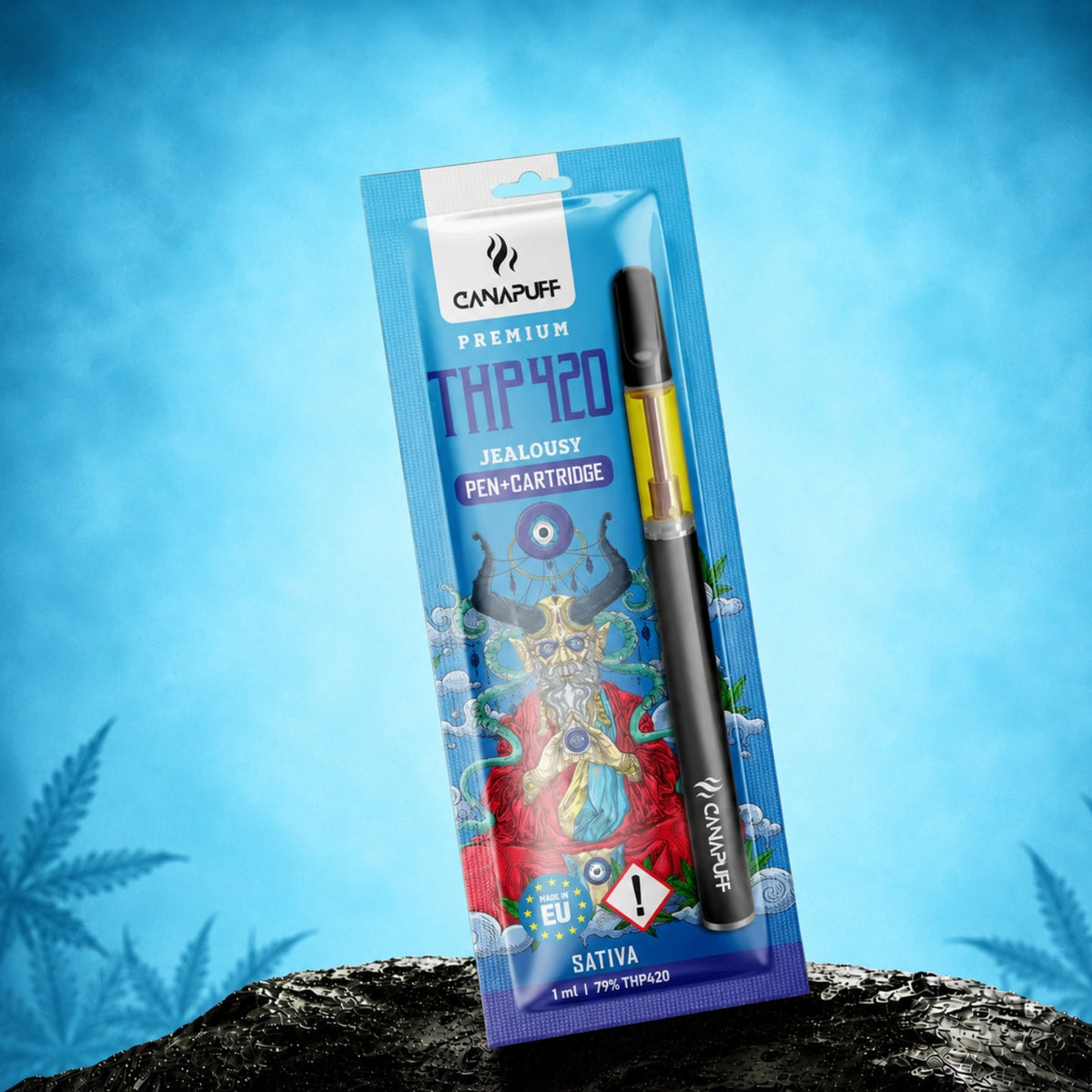 Canapuff THP420 Jealousy pen en cartridge, 79% sterkte, 1 ml