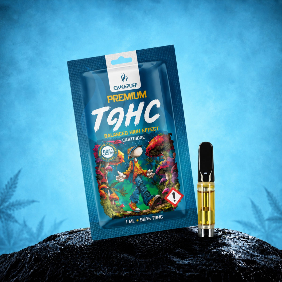Canapuff TⳊHC Cartridge Balanced 99%, 1 ml vape-cartridge