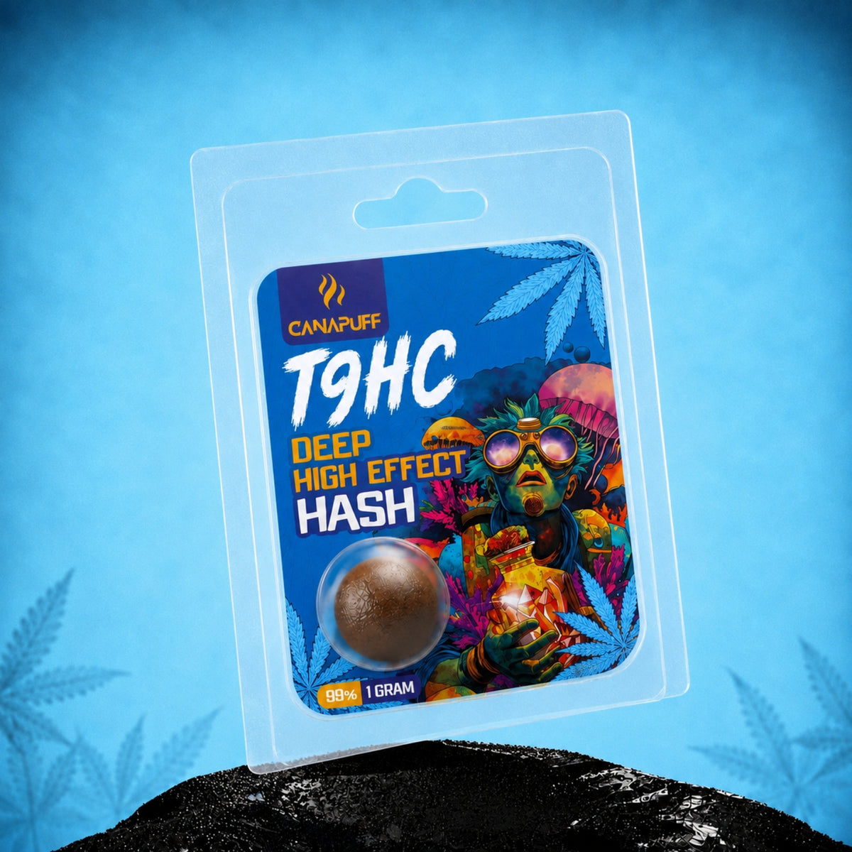 Canapuff TⳊHC Deep High Effect hasj, 1 gram, 99% sterkte in blisterverpakking