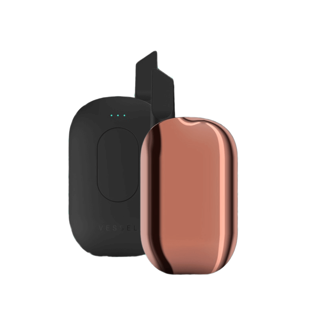 Vessel Compass vape pen in koper met zwarte oplaaddock
