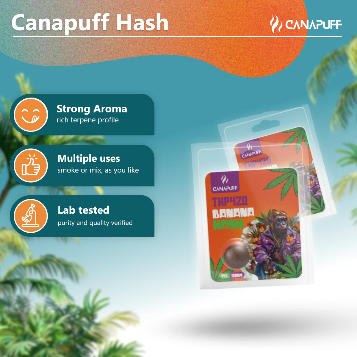 Canapuff Hash Banana 99% zakje