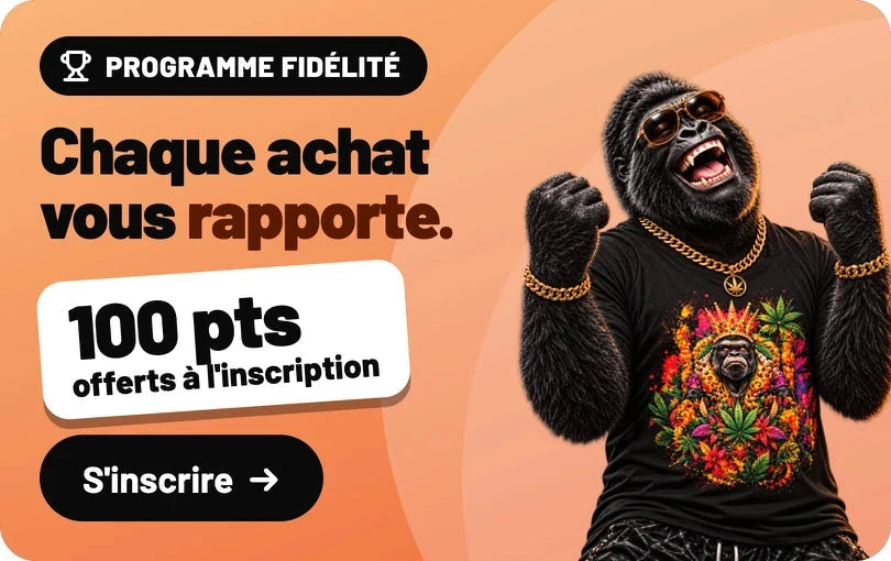 Programme fidélité: Chaque achat vous rapporte. 100 pts offerts à l'inscription. S'inscrire