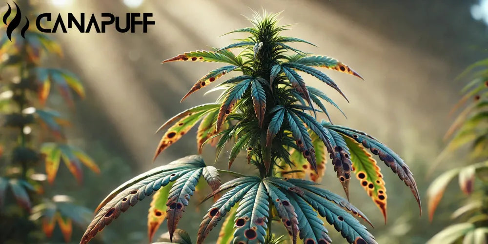 Bruine vlekken op Cannabis bladeren