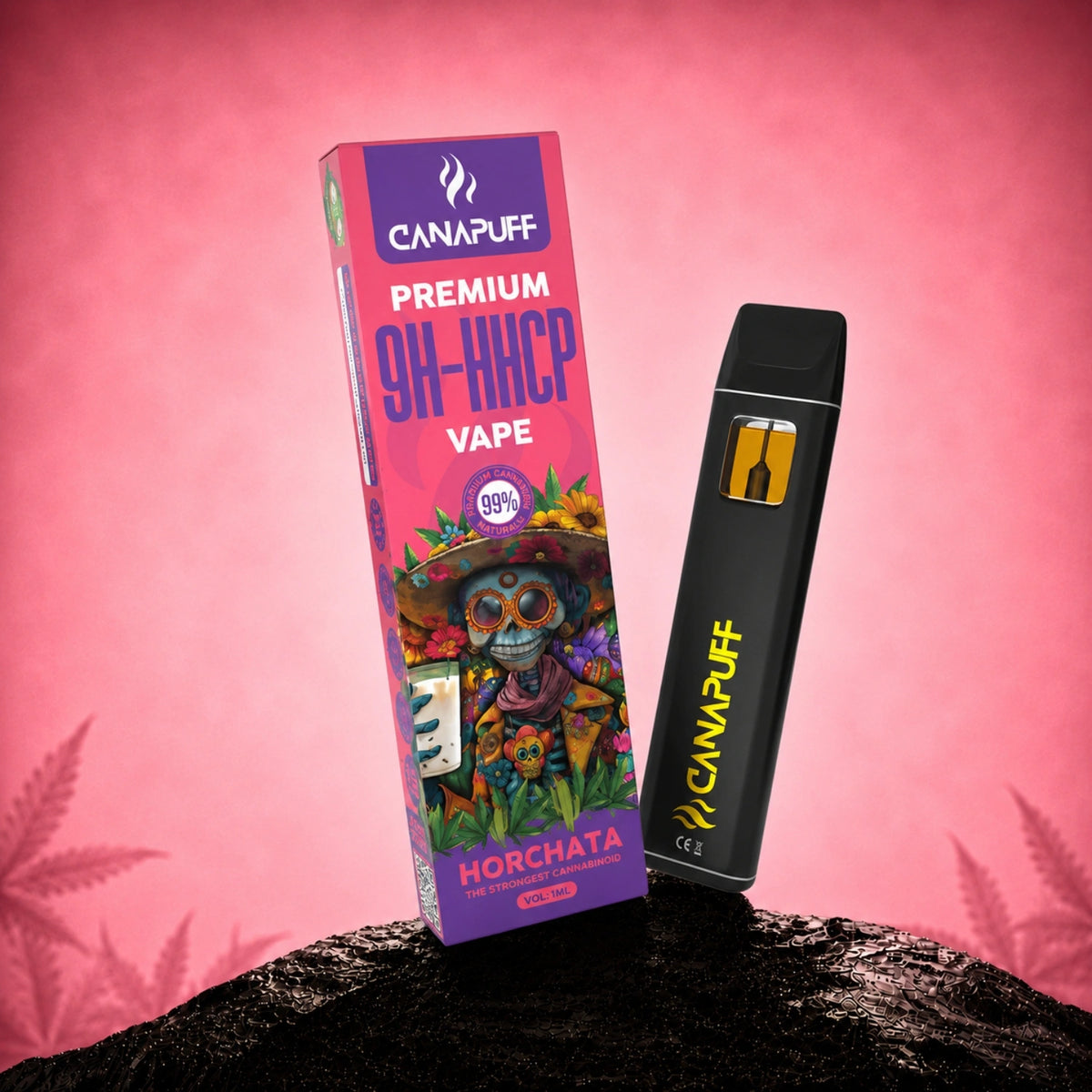 Canapuff 9H-HHCP Vape Horchata 99% 1ml wegwerppen met doosverpakking