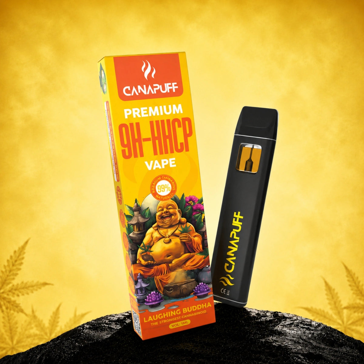 Canapuff 9H-HHCP Vape Laughing Buddha 99% 1ml wegwerppen met doosverpakking