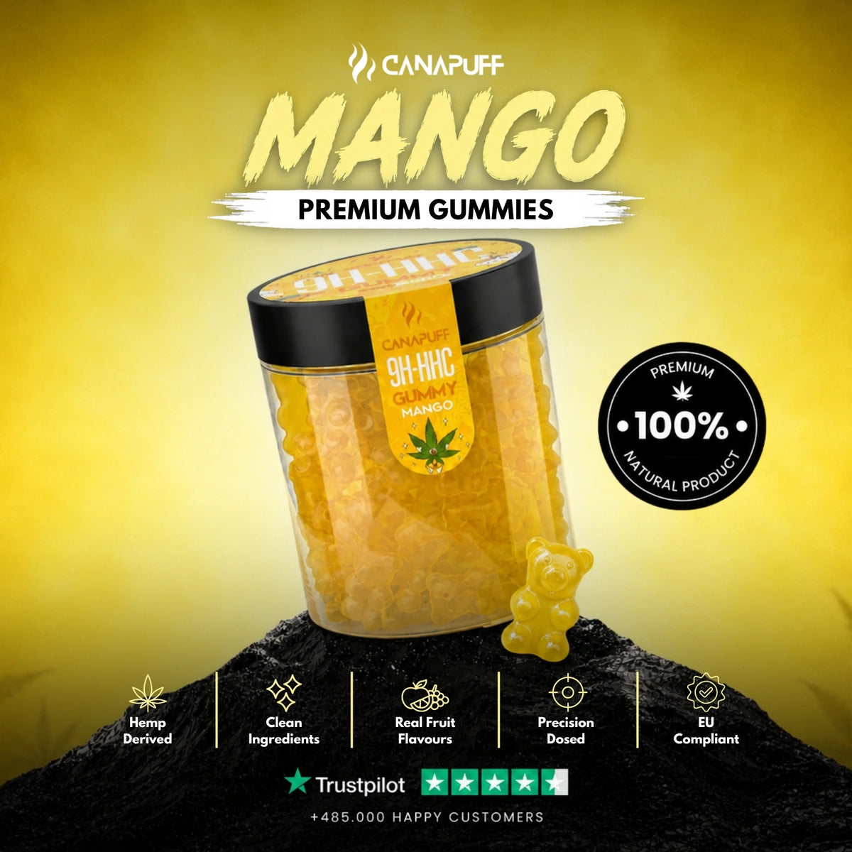9H-HHC Gummies Mango – gummies, foto 2