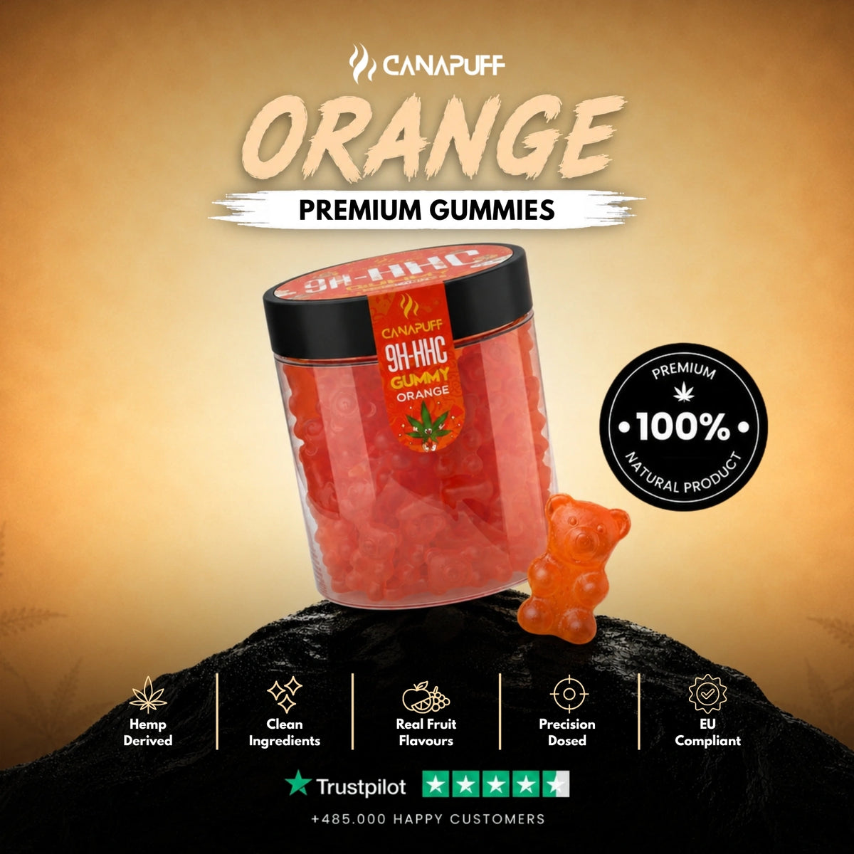 9H-HHC Gummies Orange – gummies, foto 2