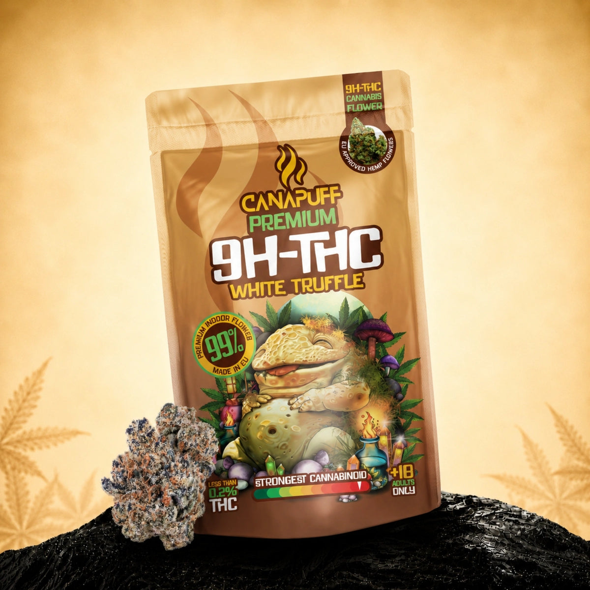 Canapuff 9H-THC White Truffle bloemenzakje, 99% sterkte