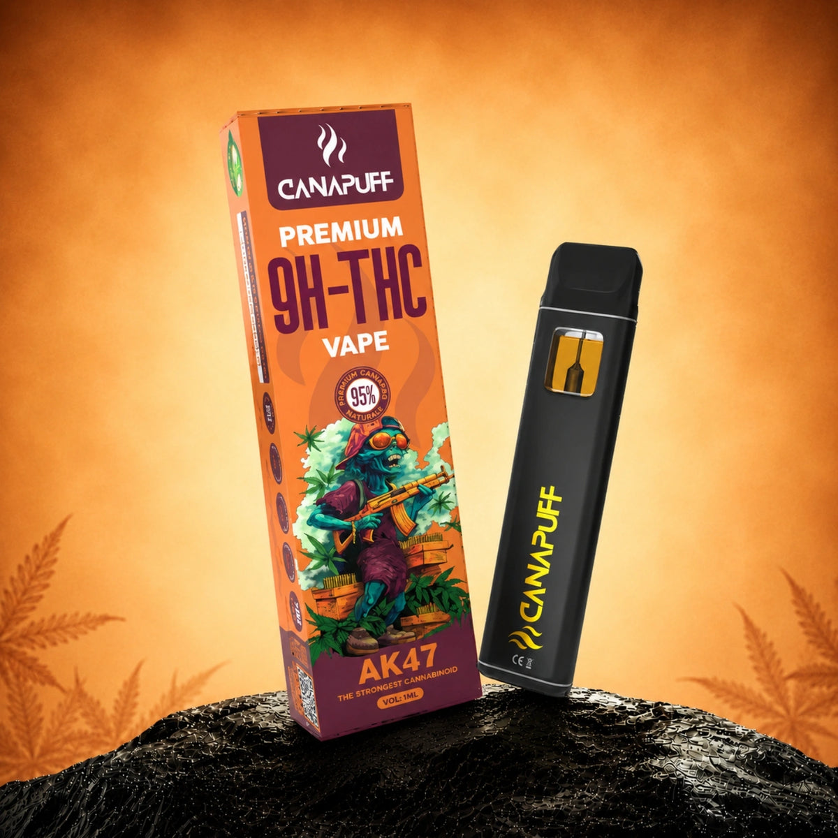 Canapuff 9H-THC Vape AK47 95% 1ml wegwerppen
