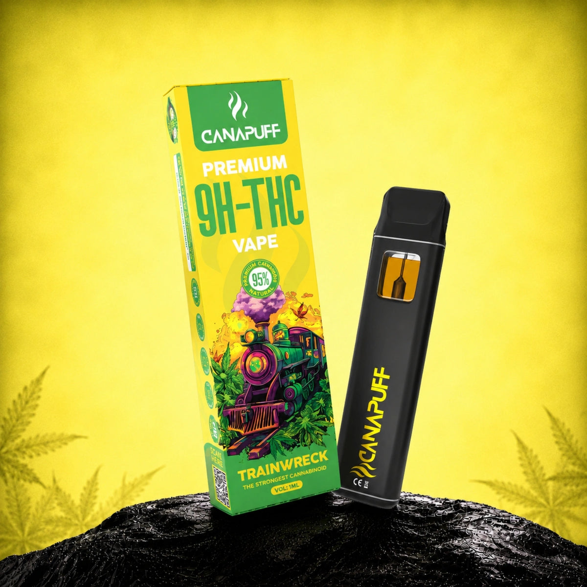 Canapuff 9H-THC Vape Trainwreck 95% 1ml wegwerppen