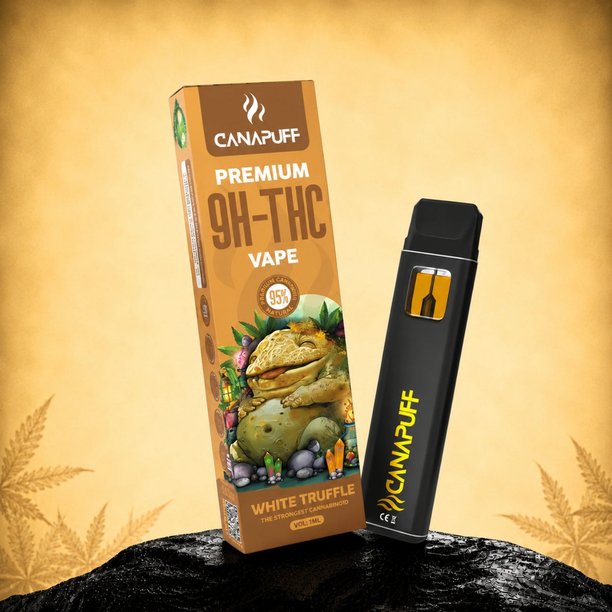 Canapuff 9H-THC Vape White Truffle 95% 1ml wegwerppen