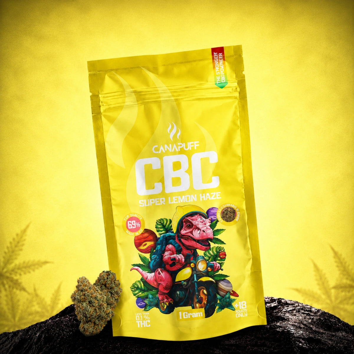 Canapuff CBC bloemen Super Lemon Haze 69% 1 gram