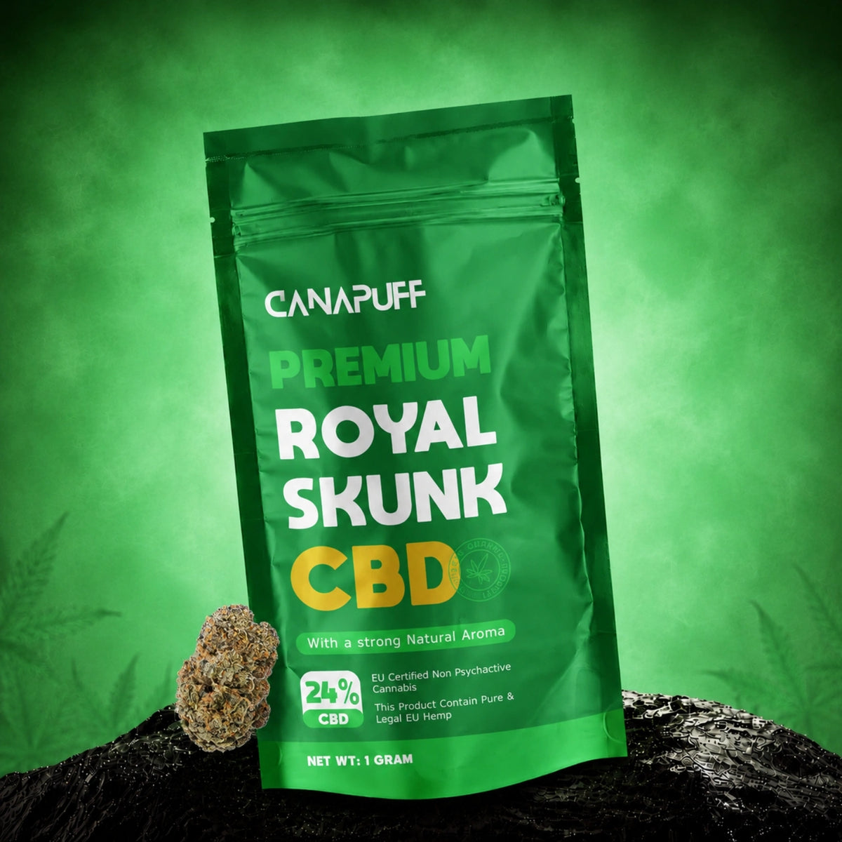 Canapuff Royal Skunk CBD bloemen, 24%, zakje van 1 gram