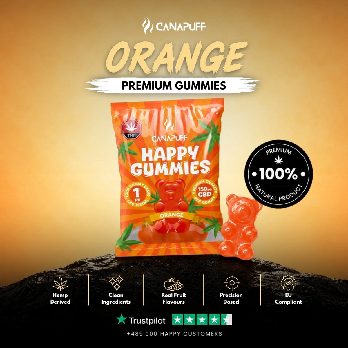 CBD Gummies Orange – gummies, foto 2