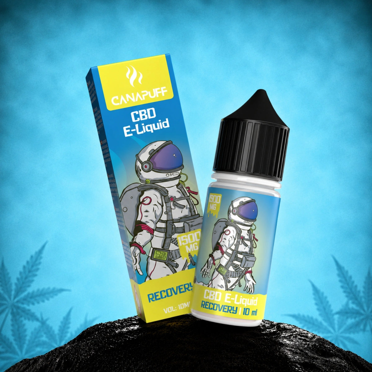 Canapuff CBD E-Liquid Recovery 1.500mg, 10 ml vape-flesje