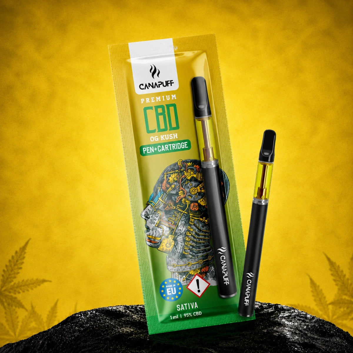 Canapuff CBD OG Kush pen en cartridge, 95%, 1 ml