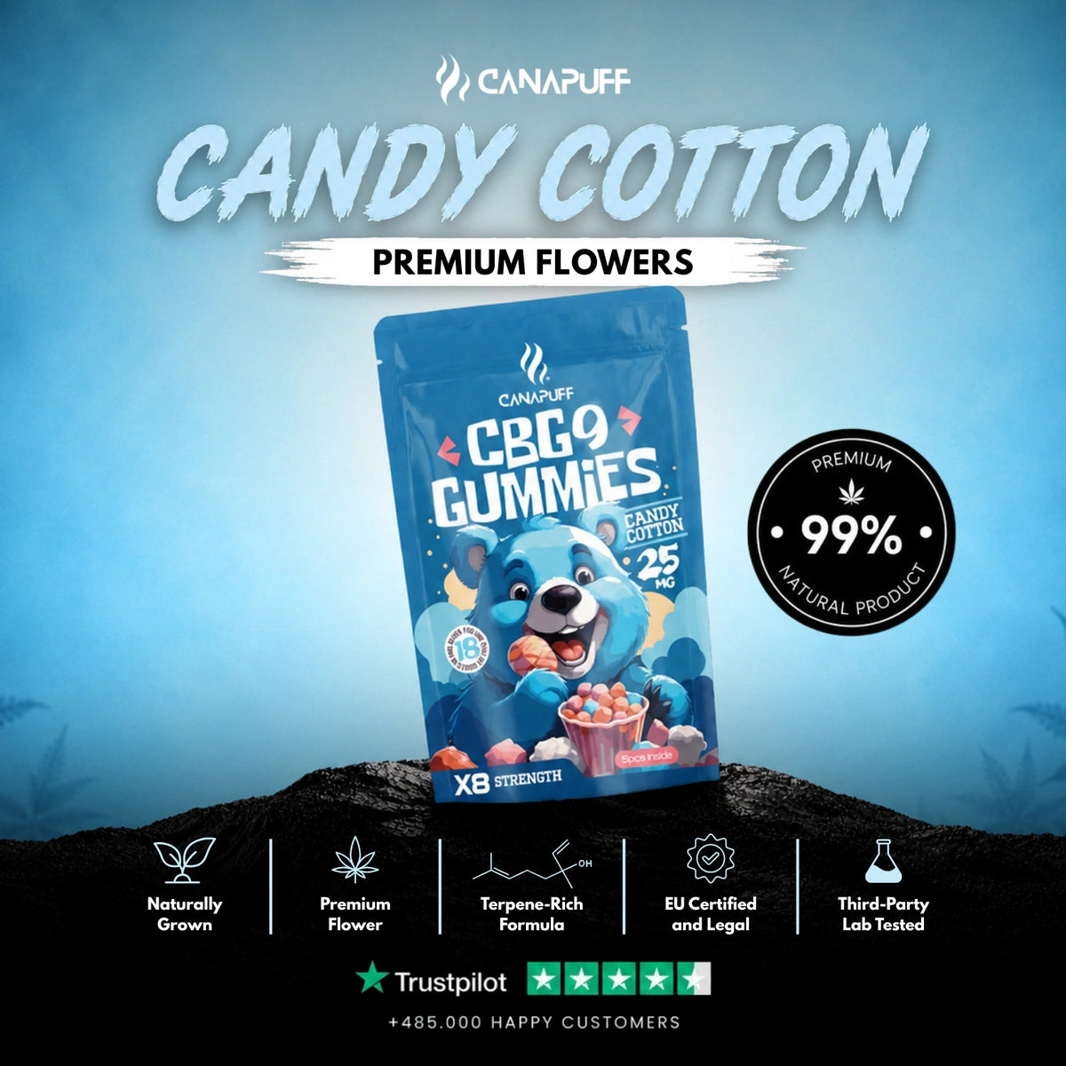 CBG9 Gummies Candy Cotton – gummies, foto 2