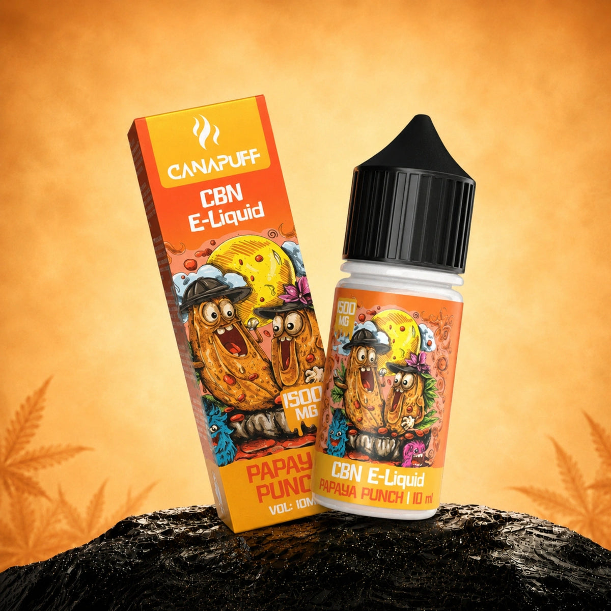 Canapuff CBN E-Liquid Papaya Punch 1500mg 10ml flesje